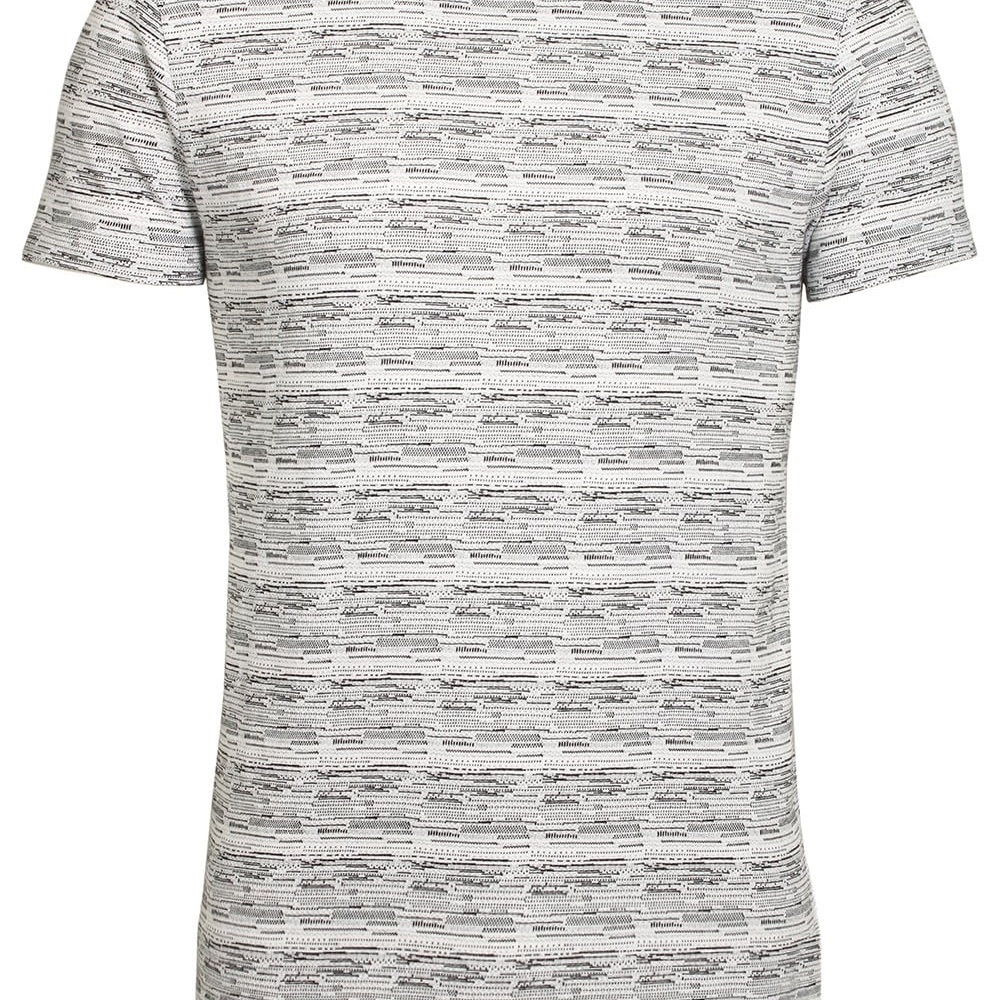 BELLFIELD Men’s Hewitt Jacquard Print T-Shirt White gray and black size large - Picture 2 of 12